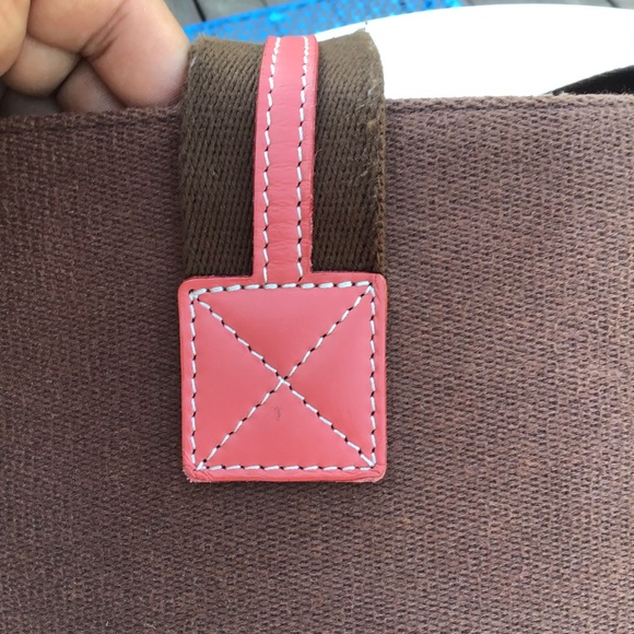 🛍BURBERRY Blue Label Brown/Rose Wine Wool/Canvas - Picture 7 of 12